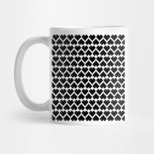 Seamless Pattern of Black Pixel Hearts Mug